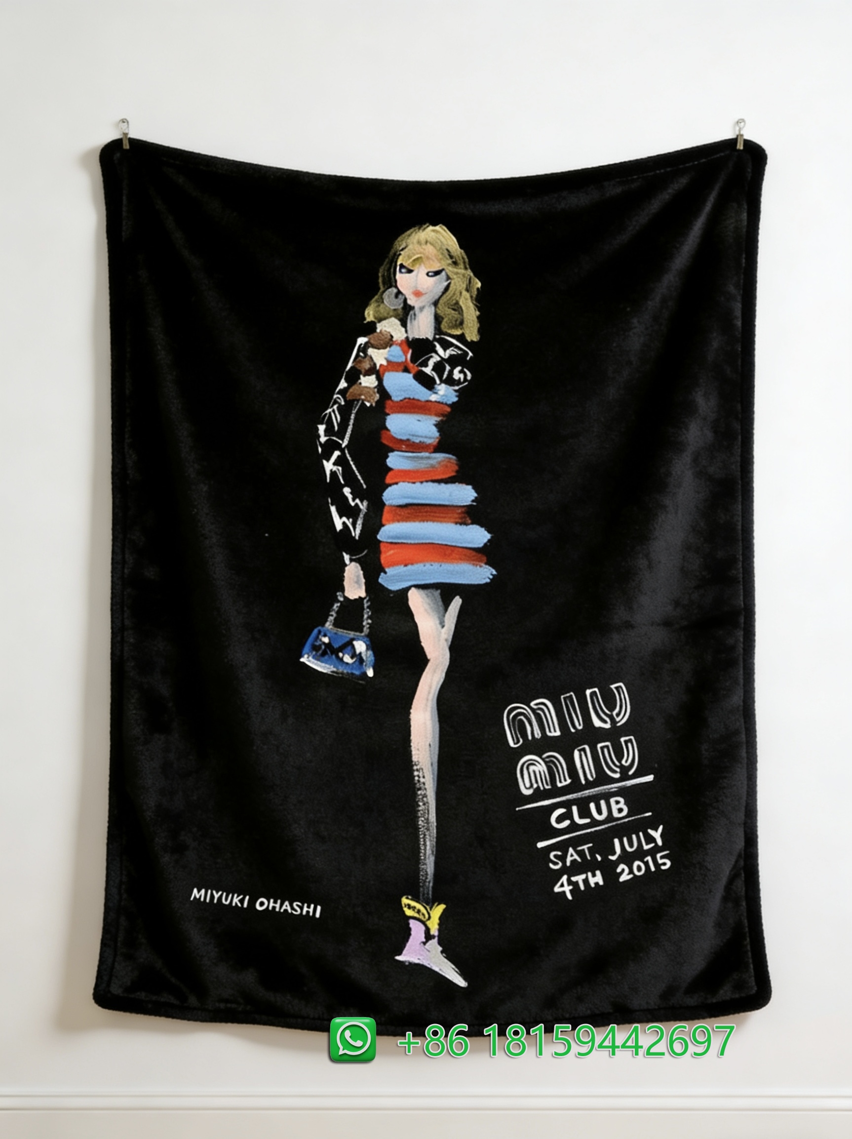 Miumiu Throw Blankets